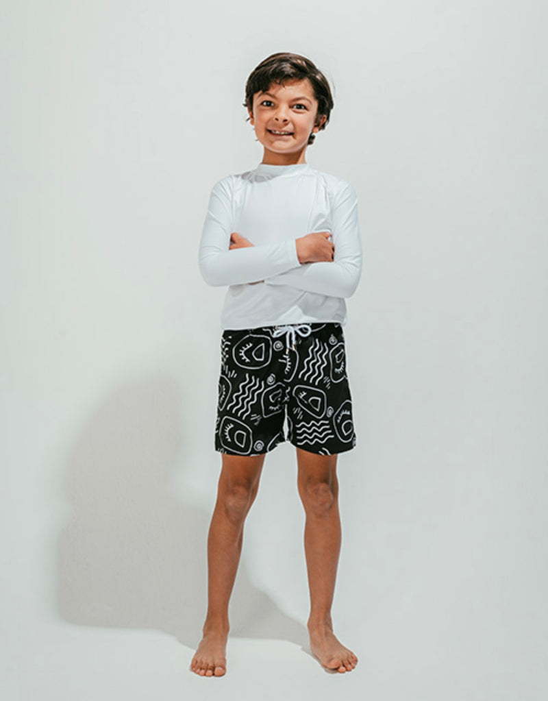 BOYS' BOHO NOIR SWIM TRUNKS