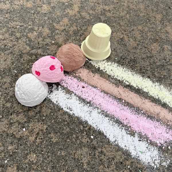 NINA’S NEAPOLITAN ICE CREAM CONE | HANDMADE SIDEWALK CHALK